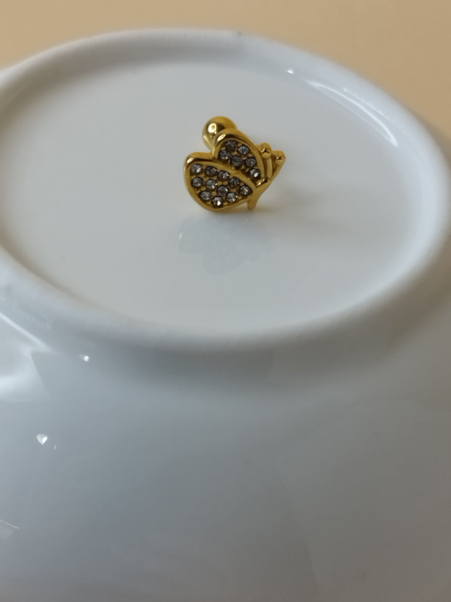 Aros Mariposa Chapado en Oro